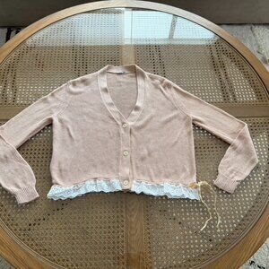 [SOLD] Authentic Miu Miu Pale Pink Cropped Cardigan